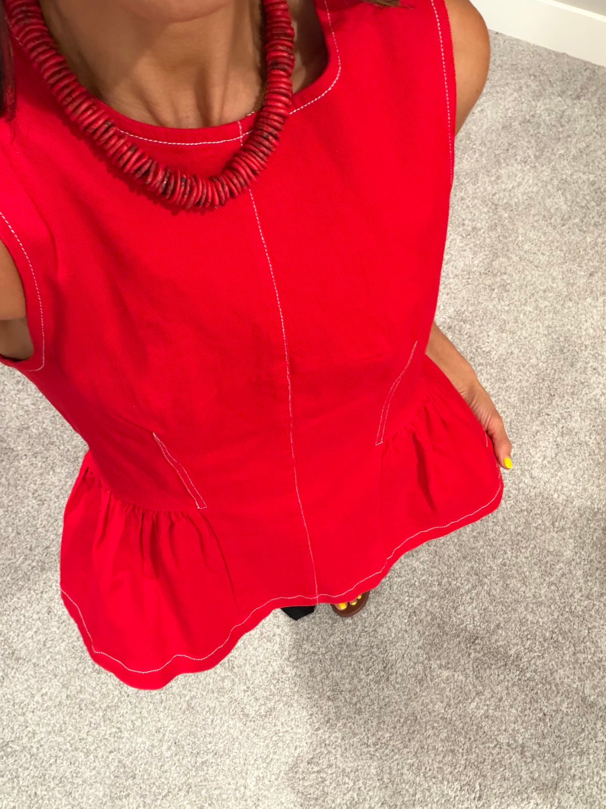 Peplum All Day | Red