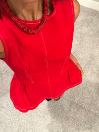 Peplum All Day | Red