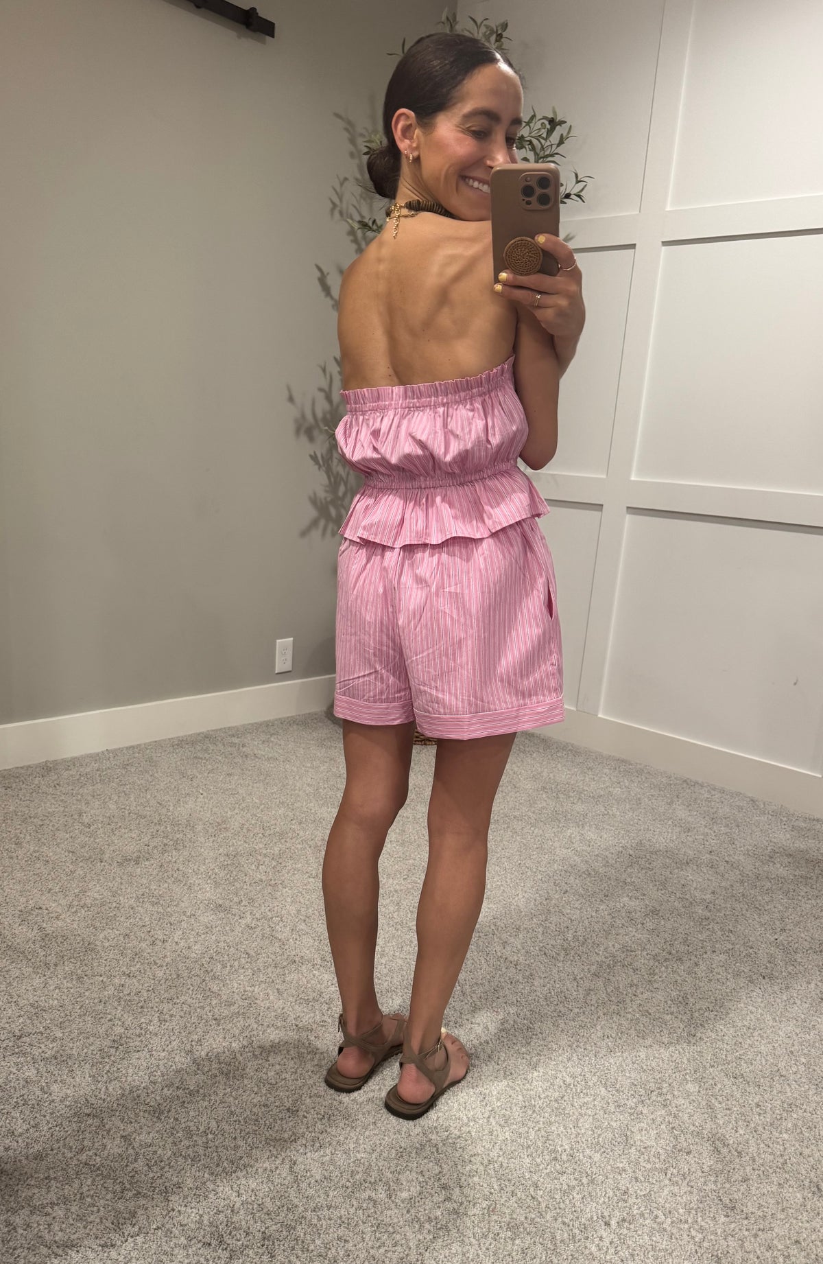Isabel Striped Set | Pink