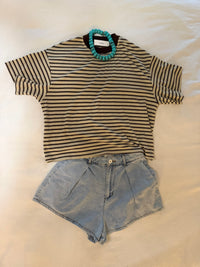 Coffee Run Striped Top | Sand