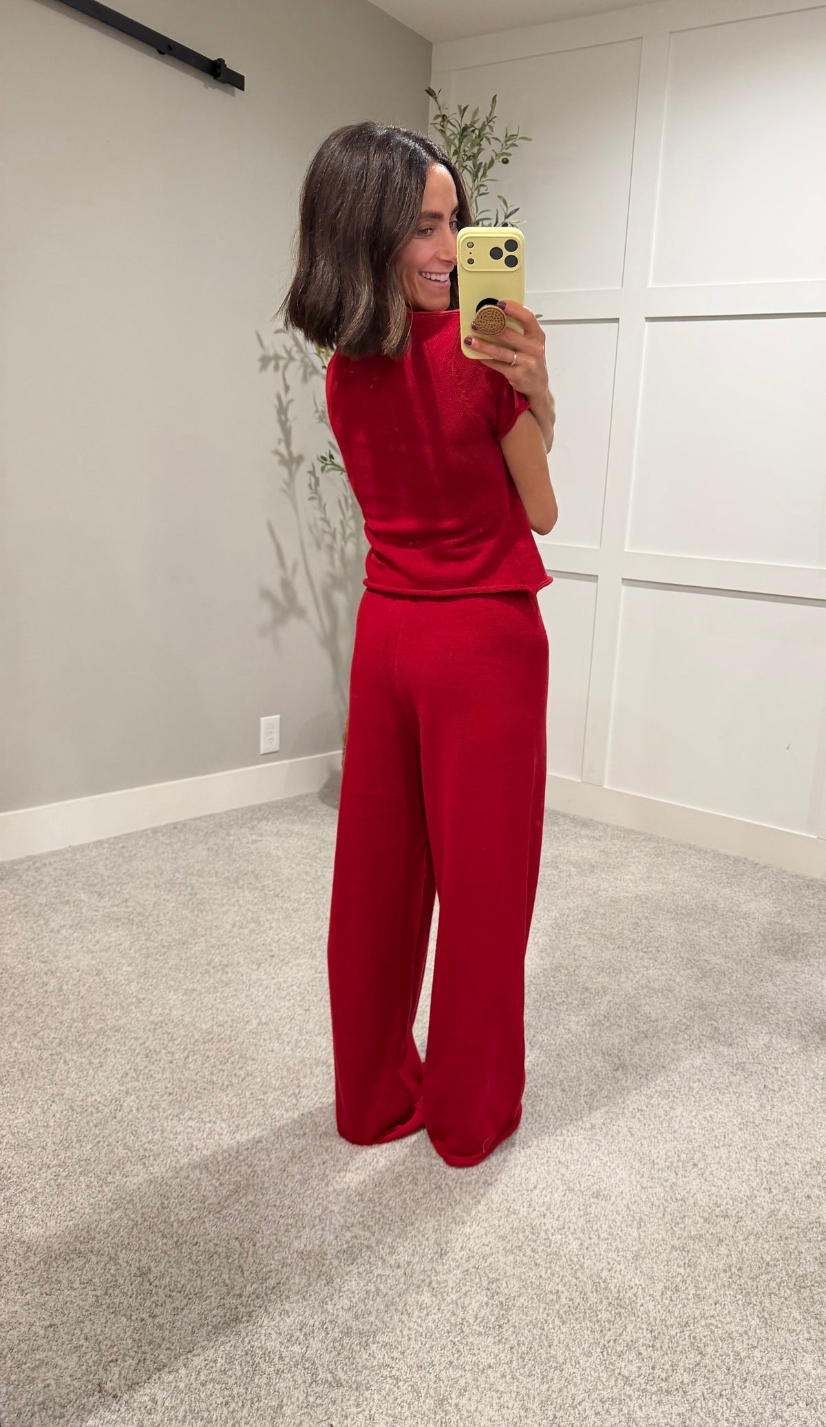 Nara Knit Set | Berry Red
