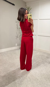 Nara Knit Set | Berry Red