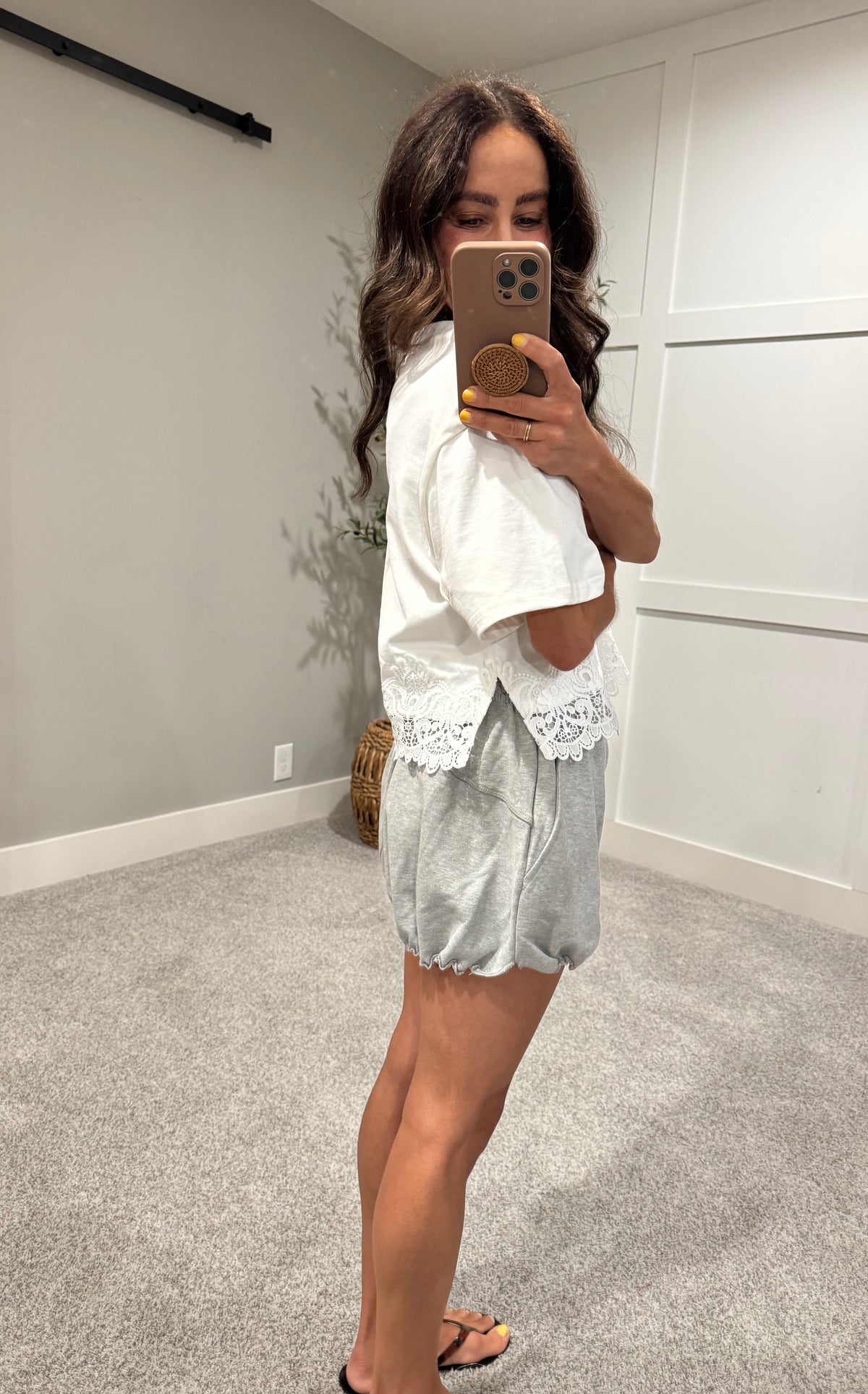 Elevated Lace Basic White Tee