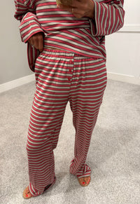 Whitney Striped Pants | Red