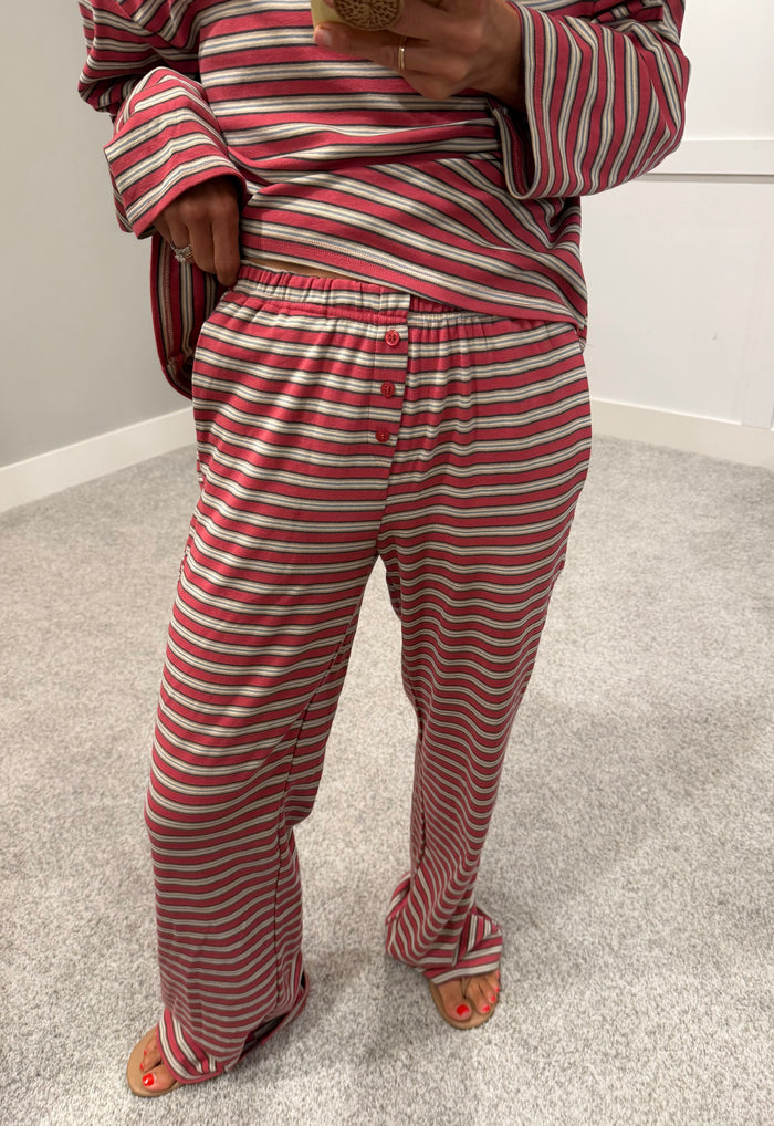 Whitney Striped Pants | Red