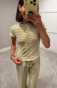Ronnie Striped Set | Yellow/Grey