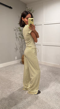 Ronnie Striped Set | Yellow/Grey
