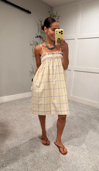 Becca Grid Print Dress