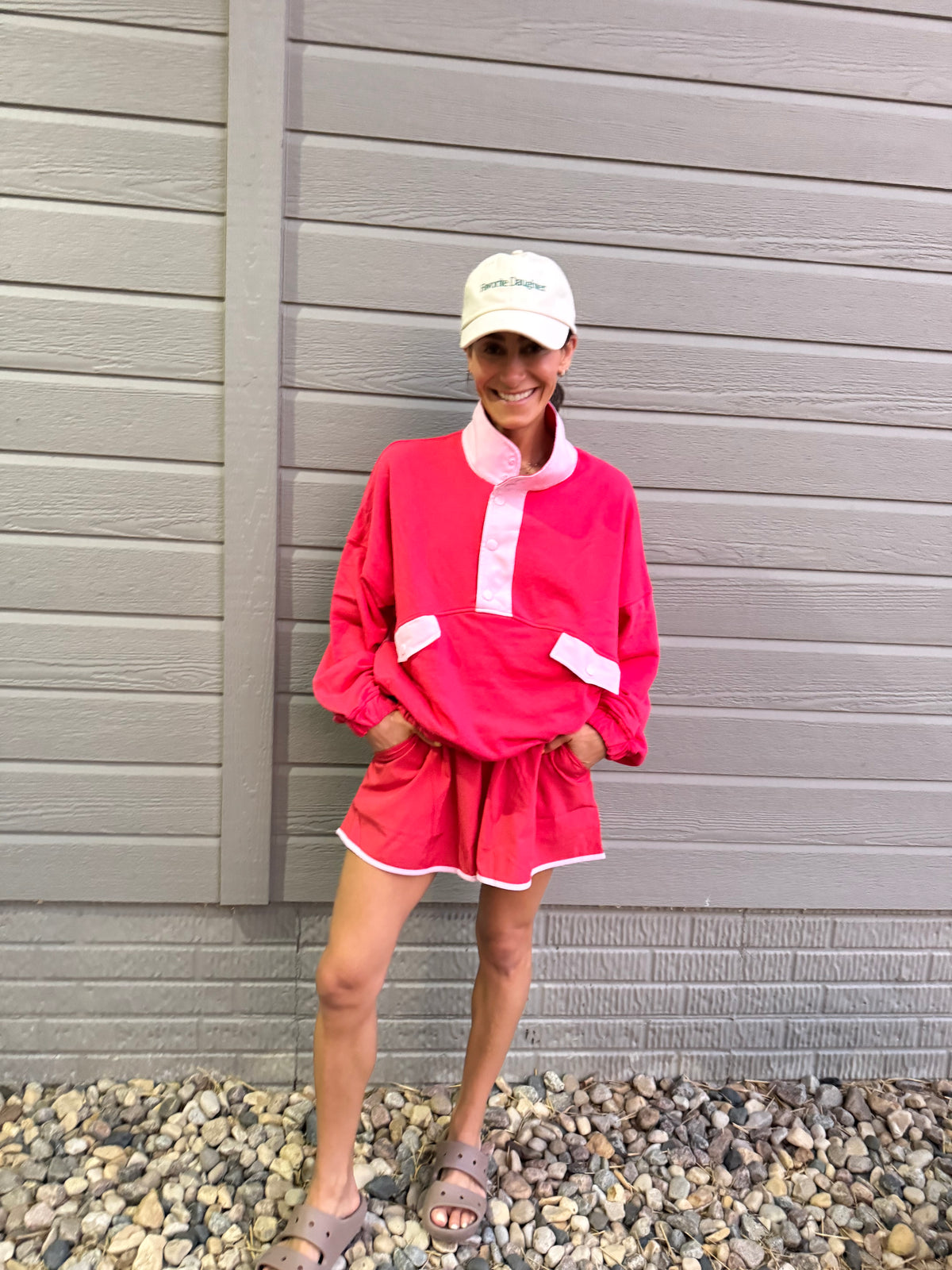 Ava Set | Candy Red/Baby Pink