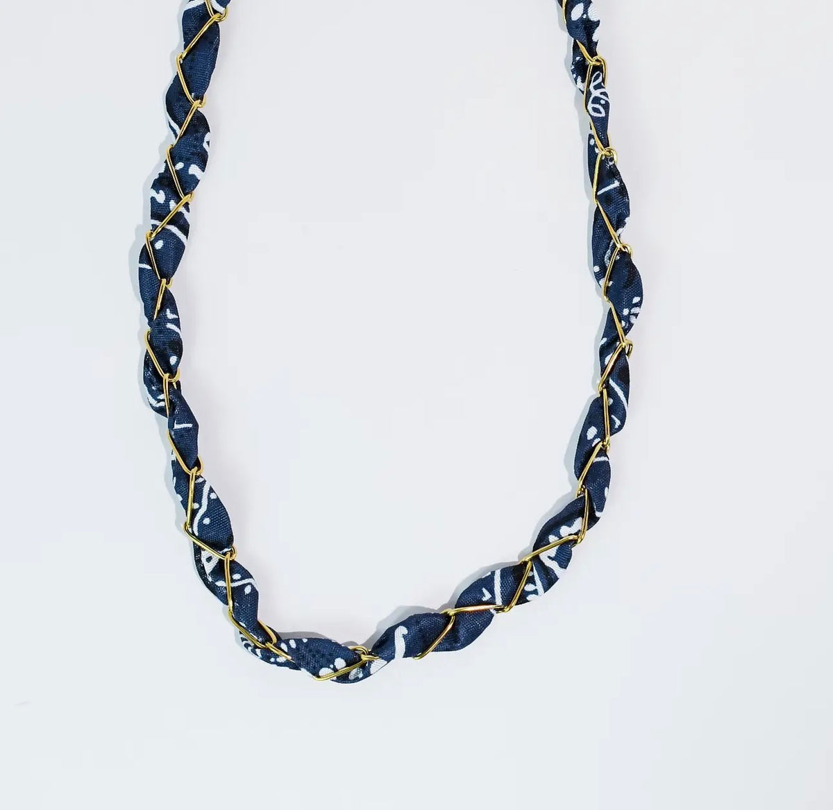 Bandana Twist Necklace | Navy