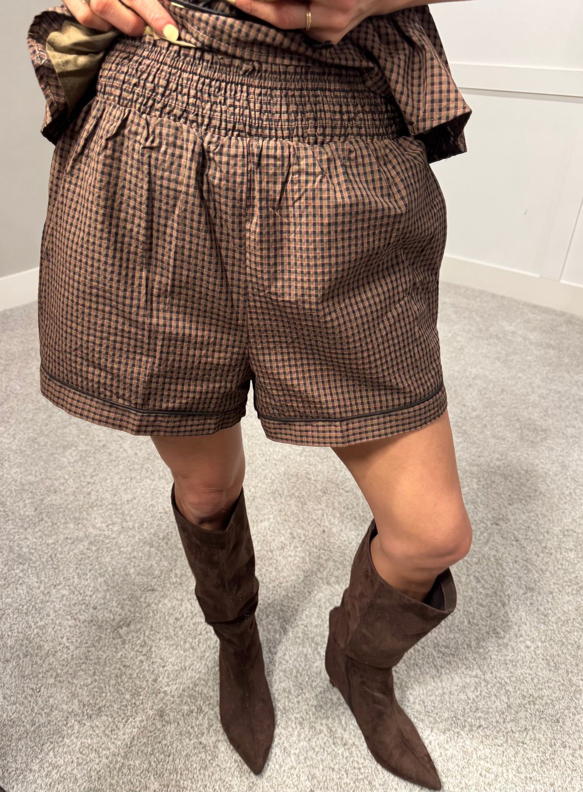 Brownie Checkered Shorts