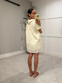 Babydoll Eyelet Dress | Butter Yellow