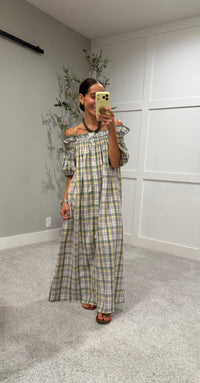 Charlotte plaid maxi dress | Sage