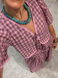 Margot Gingham Set | Mauve
