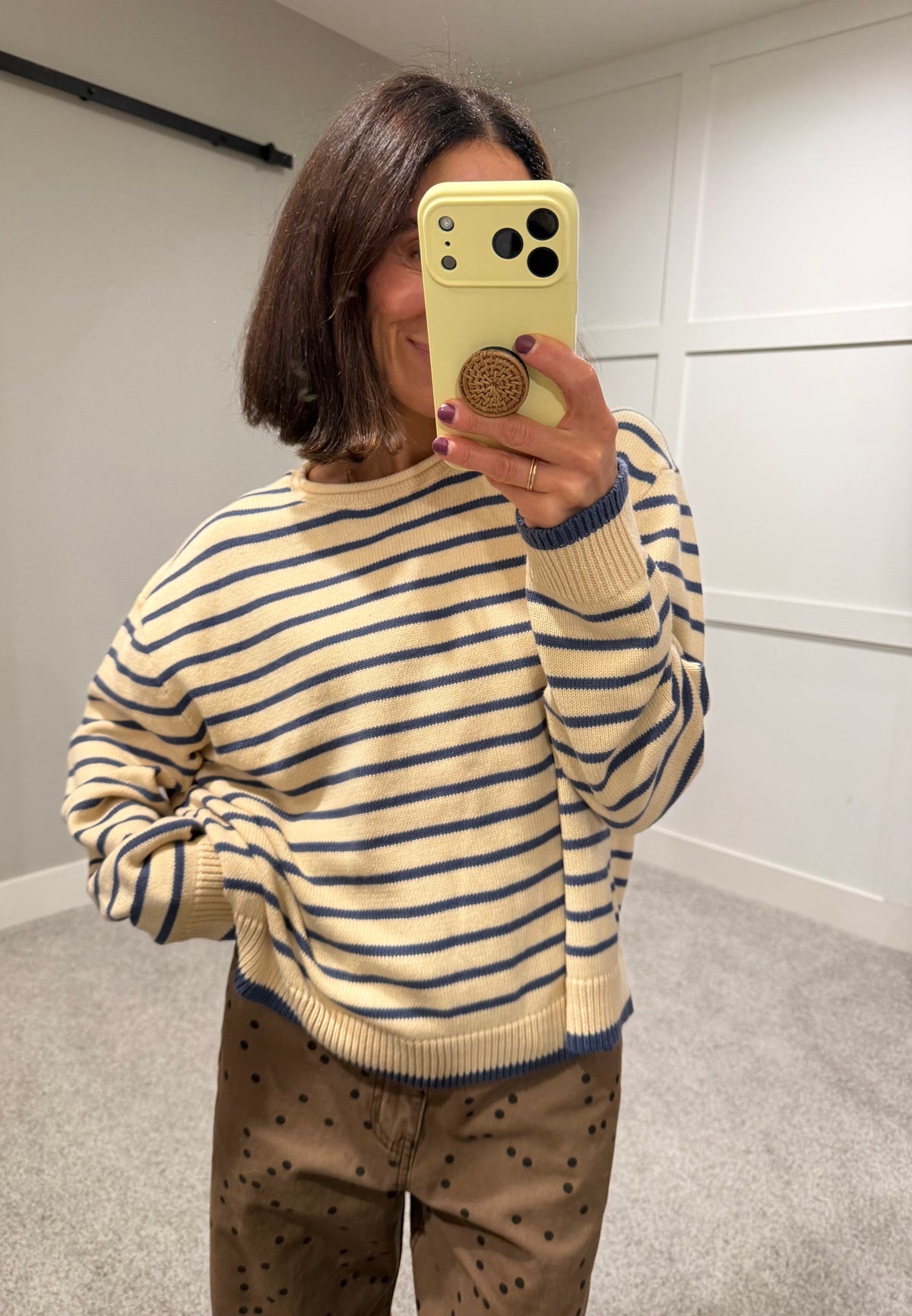 The Capri Stripe Sweater | Butter/Blue