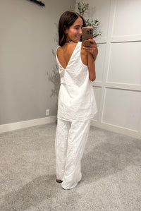 Ada Embroidered White Set