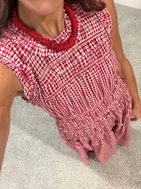 Neily Gingham Maxi | Red