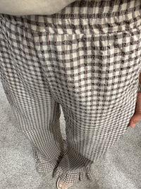Remi Gingham Pants | Brown/Cream