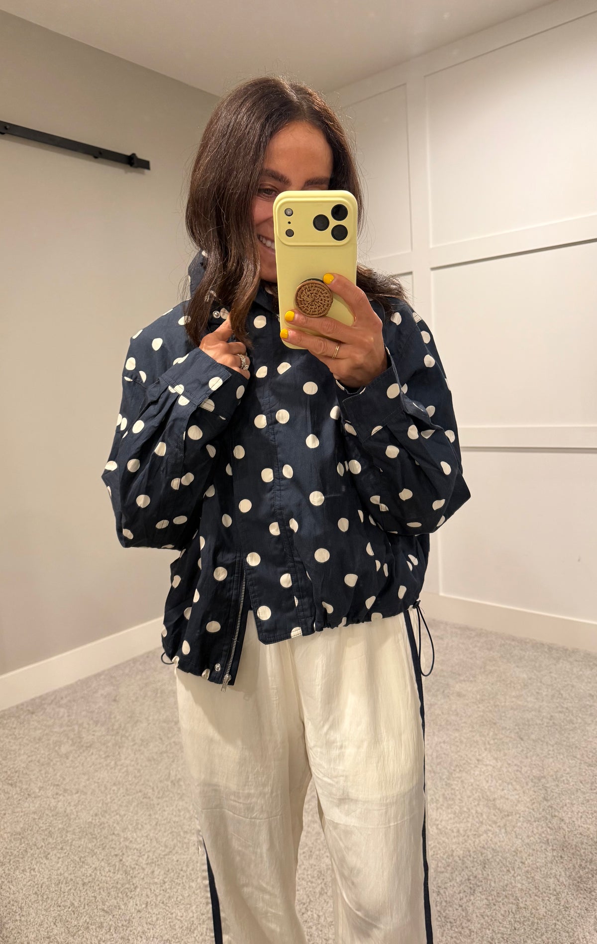 Polka Dot Jacket | Navy
