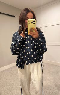 Polka Dot Jacket | Navy