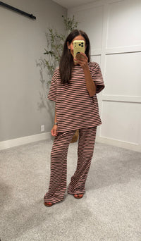 Morgan Pants | Pink/Brown