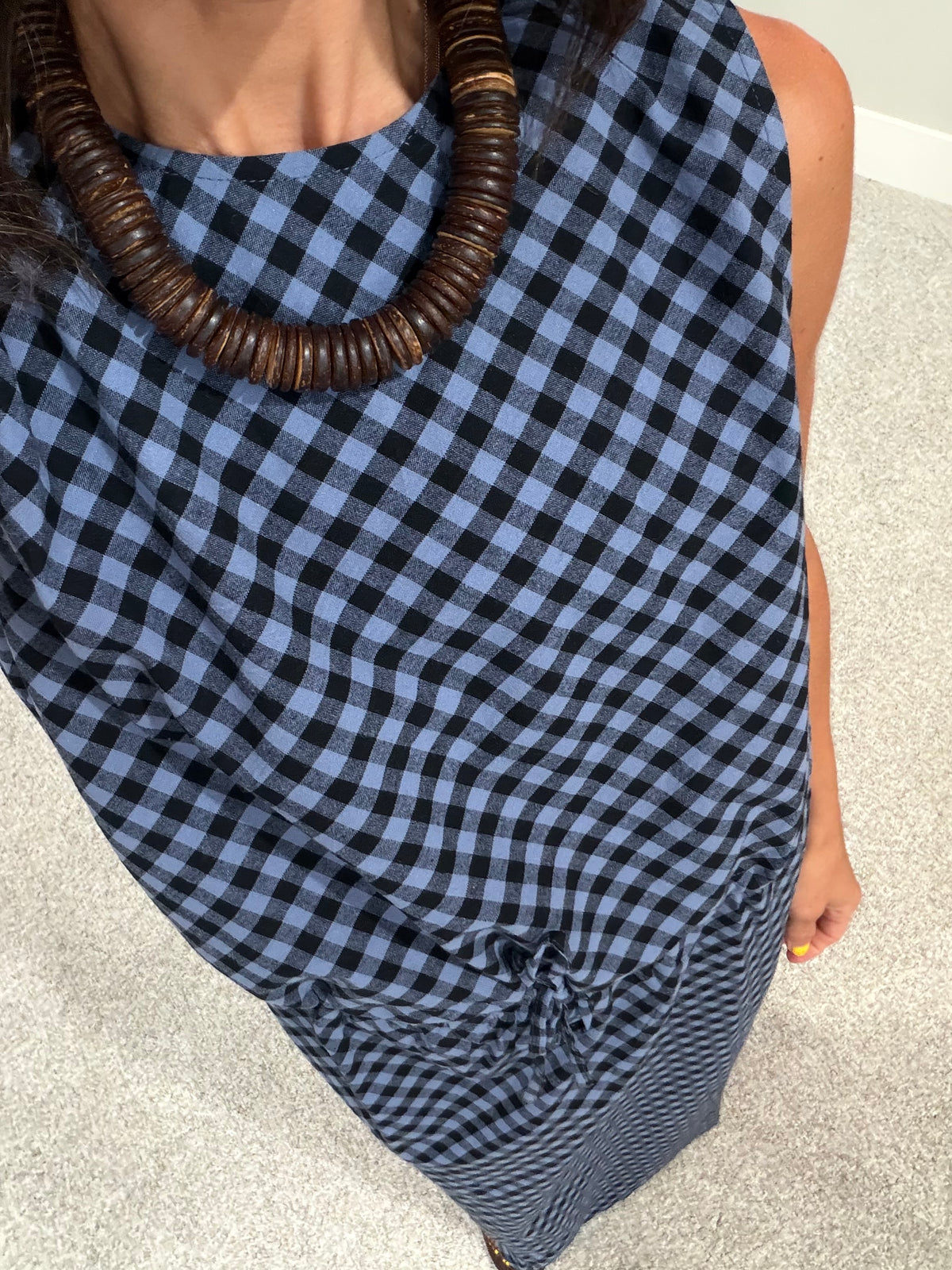 Sally Plaid Set | Navy/Blule