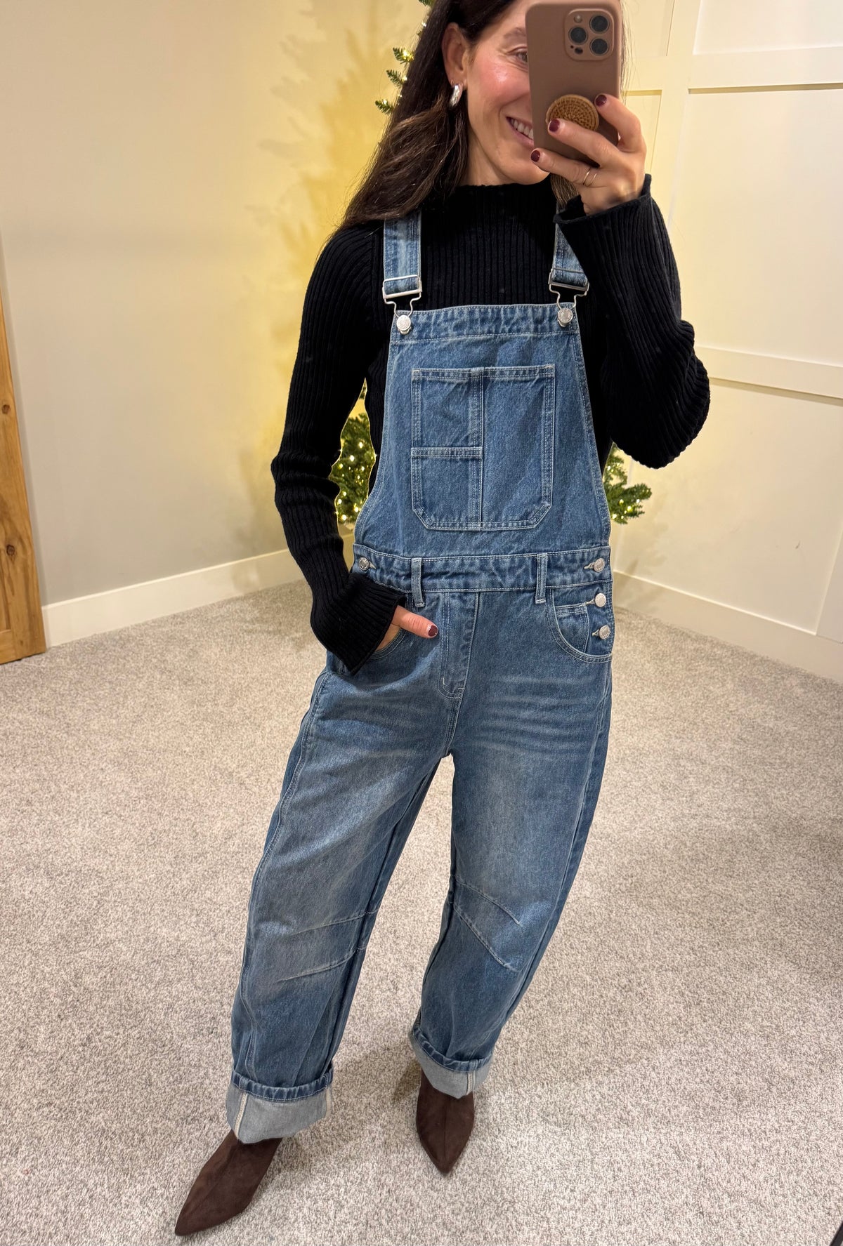 Sammy Relaxed Fit Overalls | Denim