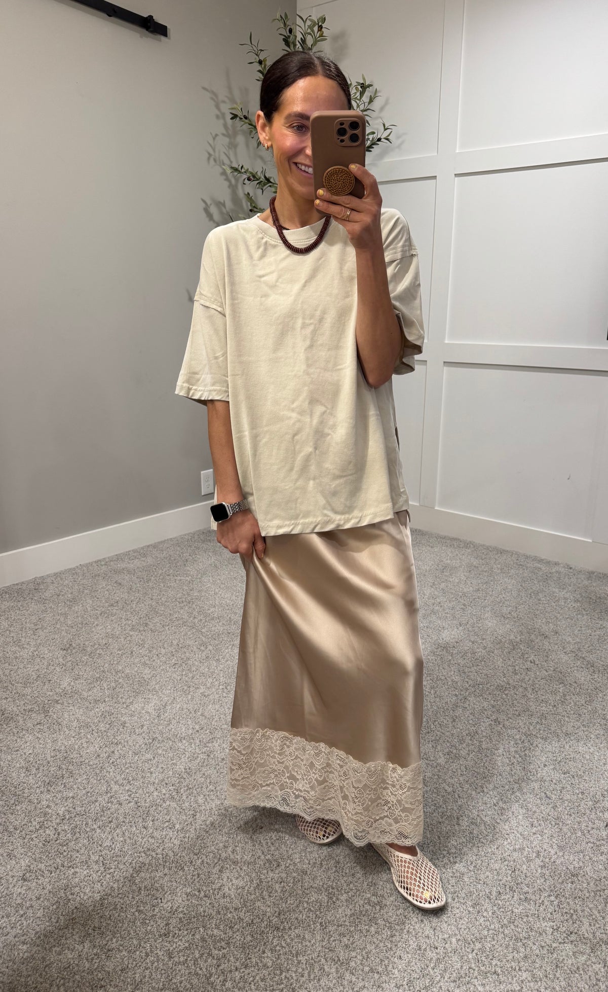 Everday Oversized Tee & Shorts SET | Bone
