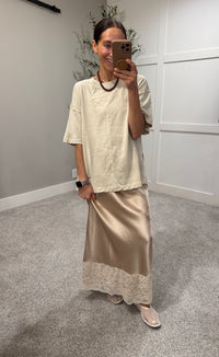 Everday Oversized Tee & Shorts SET | Bone
