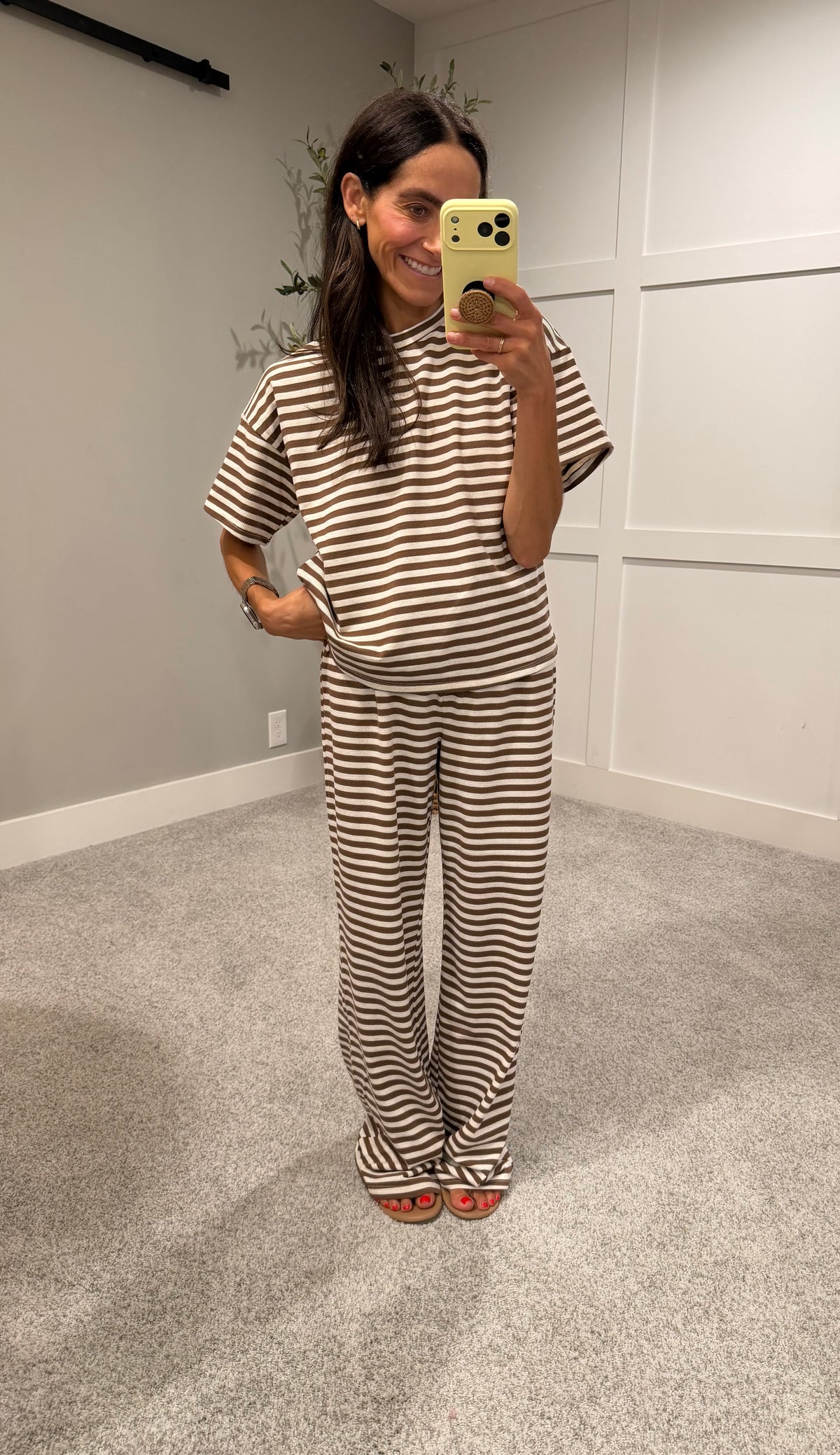 Bailey Striped Set | Brown