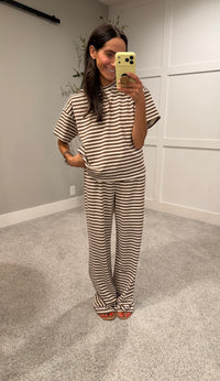 Bailey Striped Set | Brown