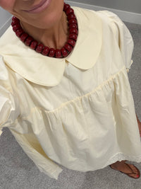 Babydoll Eyelet Dress | Butter Yellow