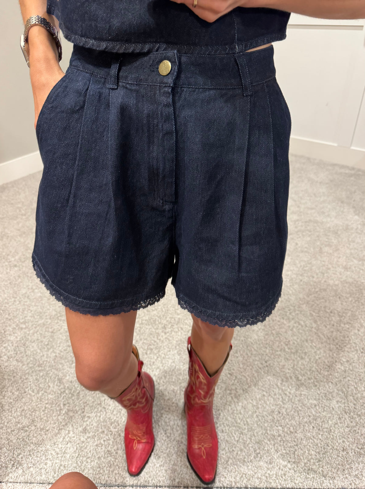 Annabel Denim Shorts | Dark Denim