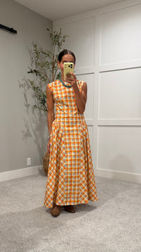Pumpkin Spice Plaid Dress