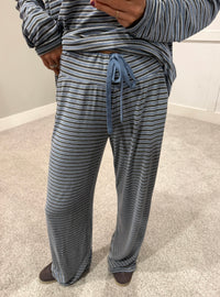 Langston Striped Set | Blue/Grey