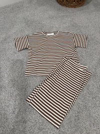 Bailey Striped Set | Brown