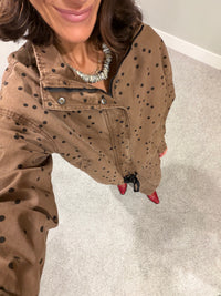 The Jo Jo Polka Dot Jacket | Cocoa/Black