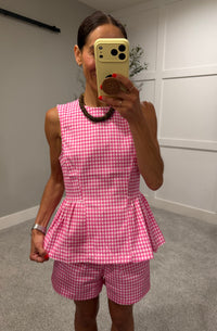 Isla Gingham Set | Pink