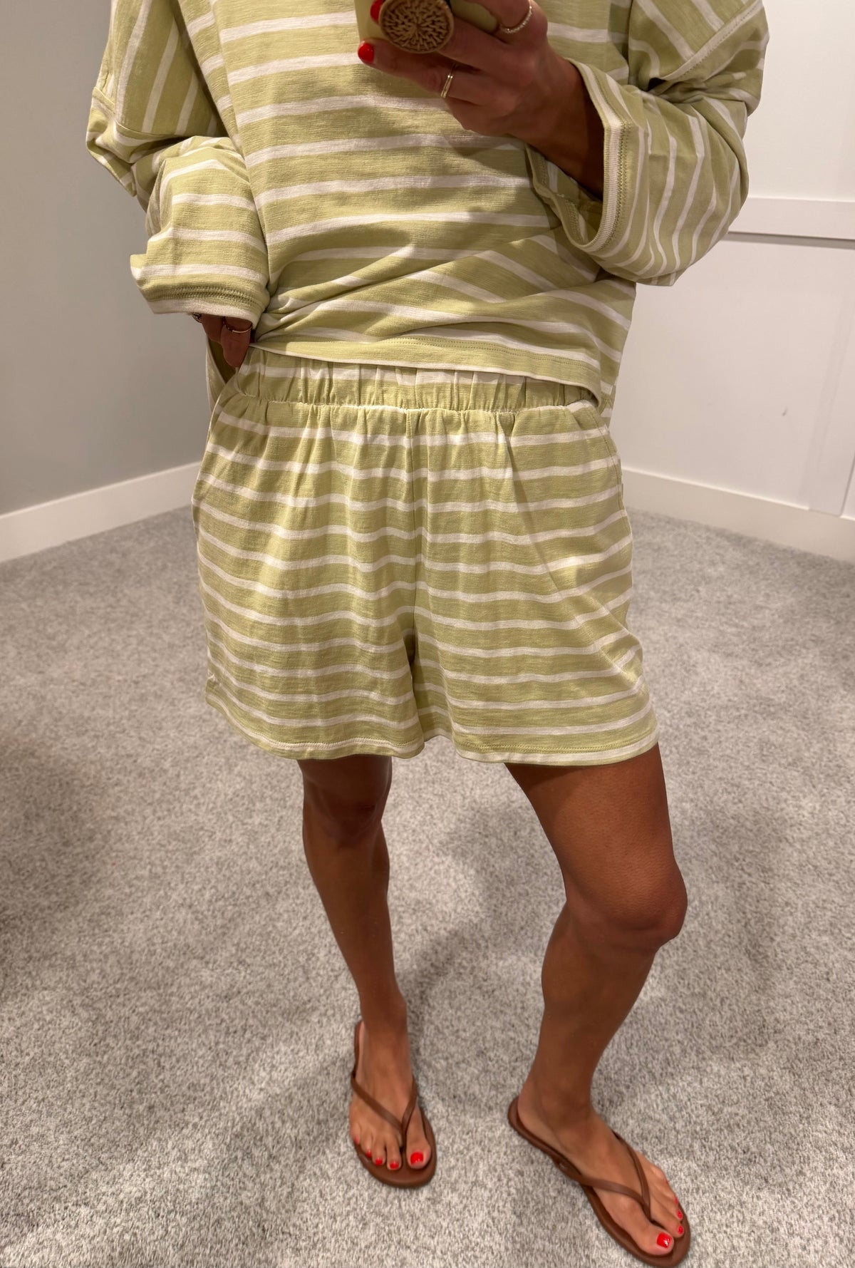 Summer Nights Striped Set | Light Green