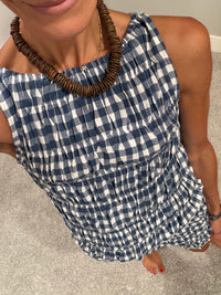 Delilah Smocked Top | Blue