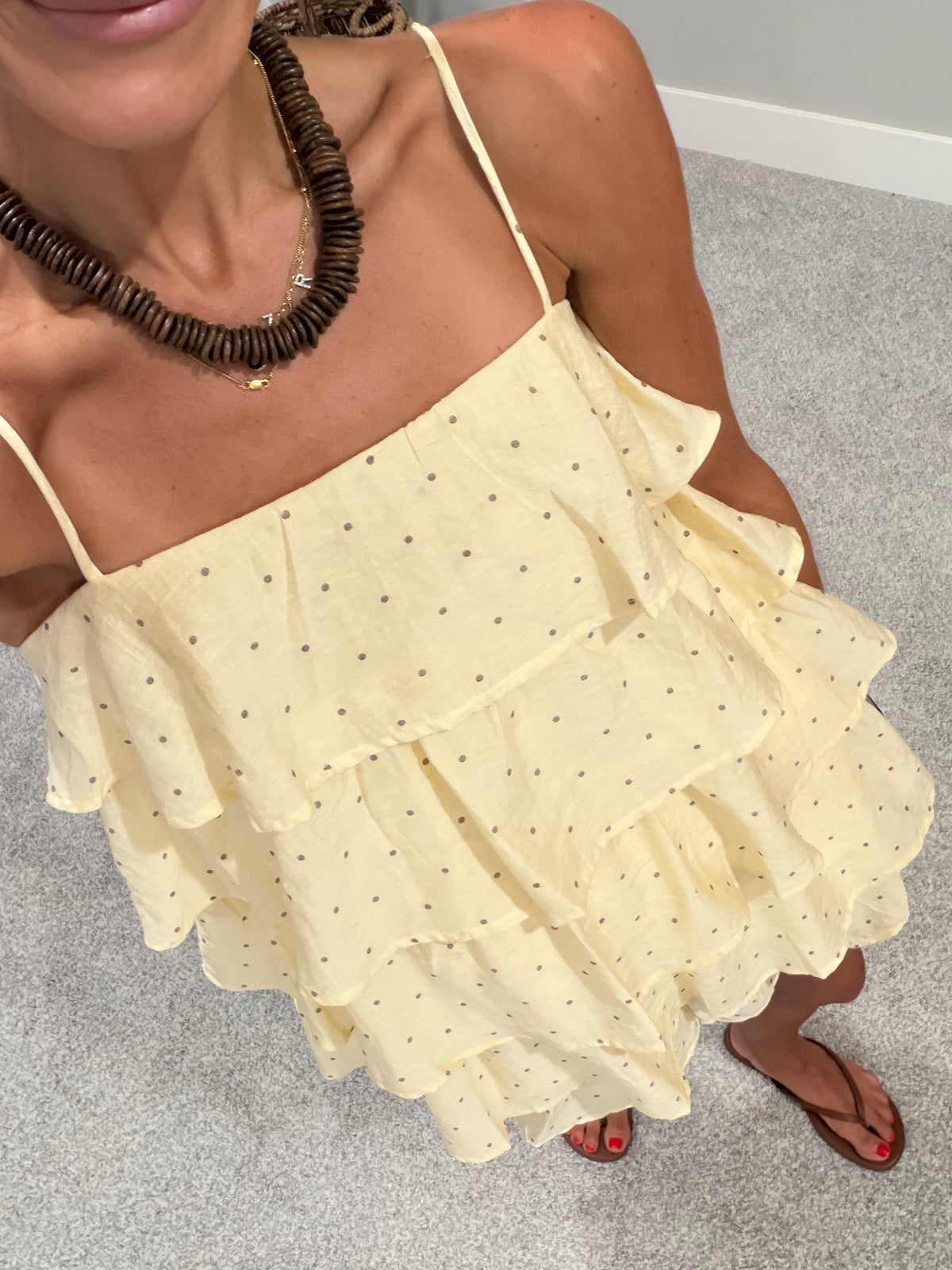 Seaside Tiered Set | Butter Yellow Polka Dot