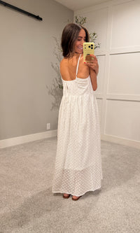 Embroidered Floral Dress | White