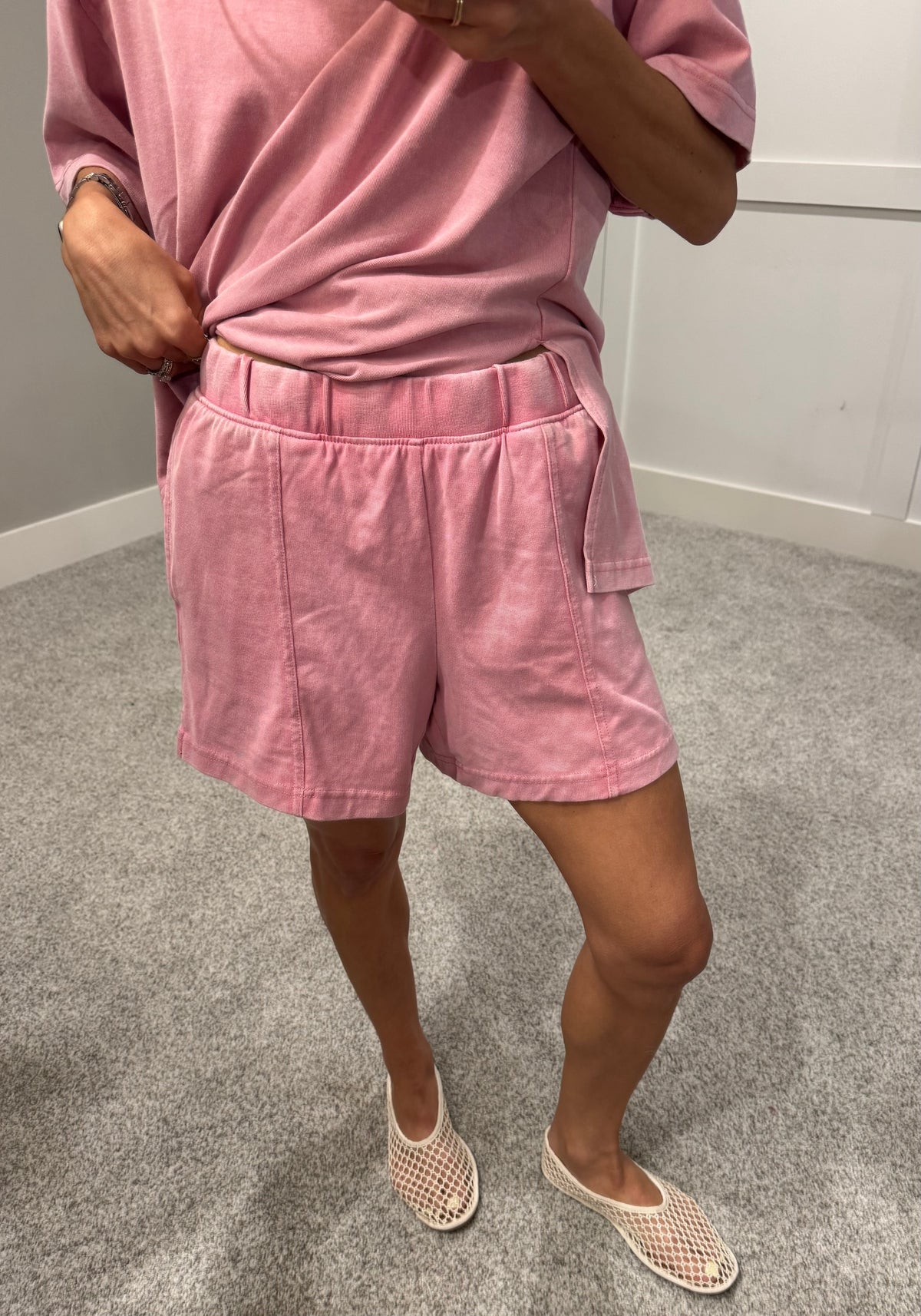 Everday Oversized Tee & Shorts SET | Rose