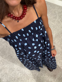 Ari Polka Dot Maxi Dress | Midnight