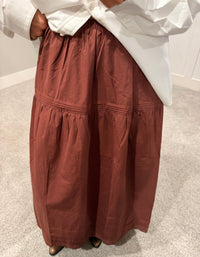 Poplin Skirt | Brown