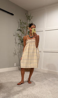 Becca Grid Print Dress