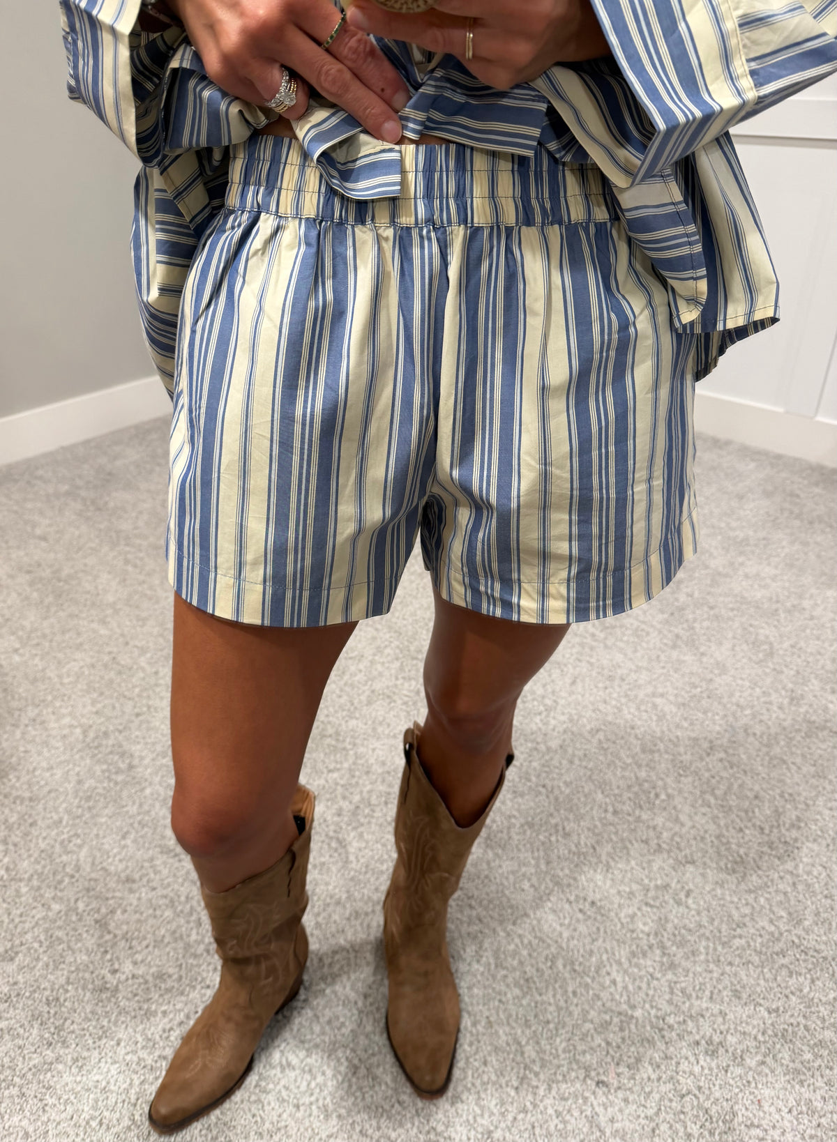 Piper Striped Set | Blue Stripe