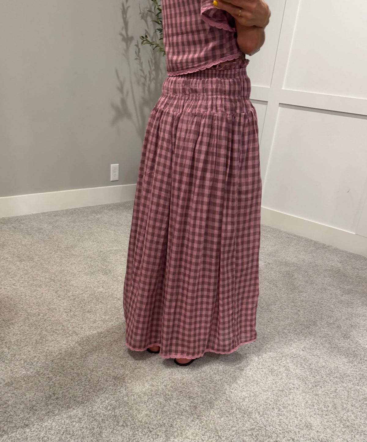 Margot Gingham Set | Mauve