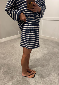 Summer Nights Striped Set | Navy