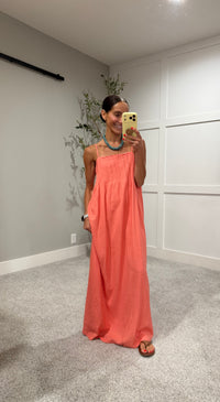 Coral Pintuck Maxi